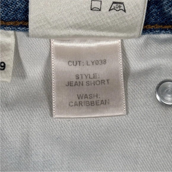 Reformation Jean Short Women’s Size 29 Blue Cut Off Caribbean Wash Button Fly - Picture 7 of 13